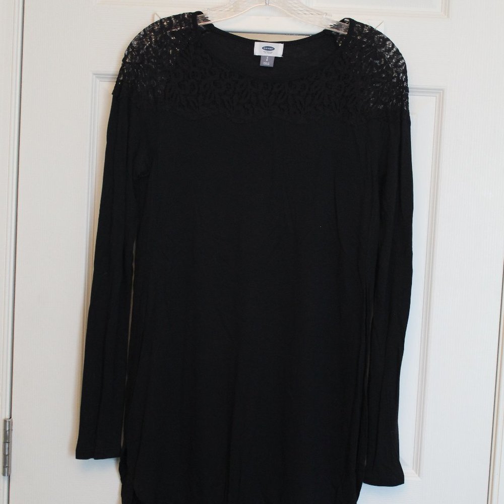 Old Navy Black Lace Tunic Small